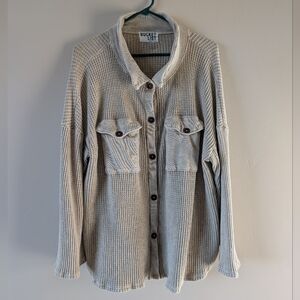 Bucket List Women's Button Up Shacket Size Medium